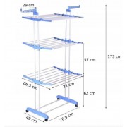 Многоярусная сушилка для белья, вещей, одежды Garment rack with wheels складная