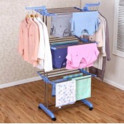 Многоярусная сушилка для белья, вещей, одежды Garment rack with wheels складная