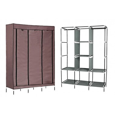 Складной каркасный тканевый шкаф Storage Wardrobe 88130, шкаф на три секции 130*45*175