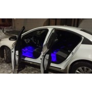 Cветодиодная RGB лента для подсветки салона автомобиля с пультом ДУ 4 шт по 18 лед ELITE LUX EL-1228