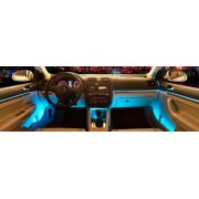 Cветодиодная RGB лента для подсветки салона автомобиля с пультом ДУ 4 шт по 18 лед ELITE LUX EL-1228