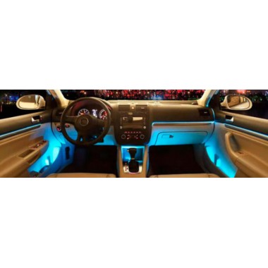 Cветодиодная RGB лента для подсветки салона автомобиля с пультом ДУ 4 шт по 18 лед ELITE LUX EL-1228