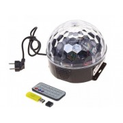 Музыкальный диско-шар с Bluetooth, USB, светомузыкой, 2-я динамиками и пультом