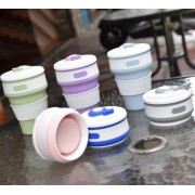 Складная силиконовая термо-чашка с крышкой 350мл Collapsible
