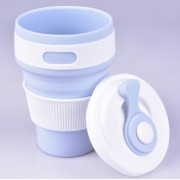 Складная силиконовая термо-чашка с крышкой 350мл Collapsible