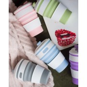 Складная силиконовая термо-чашка с крышкой 350мл Collapsible