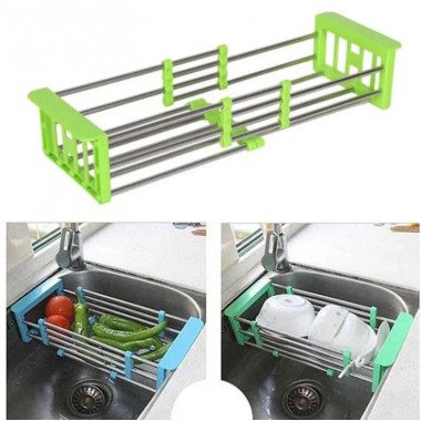 Многофункциональная складная кухонная полка Kitchen Drain Shelf Rack от 33см до 48см