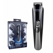Машинка триммер для стрижки волос KEMEI KM-600 (11 В 1 + Подставка)