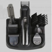 Машинка триммер для стрижки волос KEMEI KM-600 (11 В 1 + Подставка)