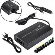 Универсальное зарядное устройство от сети и от прикуривателя для ноутбуков с 8-ю насадками DC 12-24V 120ватт