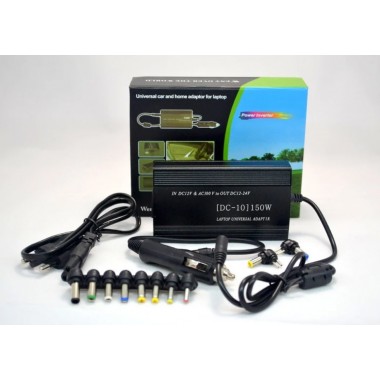 Универсальное зарядное устройство от сети и от прикуривателя для ноутбуков с 8-ю насадками DC 12-24V 120ватт