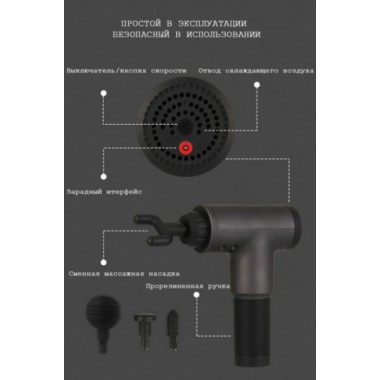 Массажёр для мышц Fascial Gun HF-280 (W-08) Вибромассажер для мышц