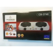 Двухконфорочная электроплита дисковая настольная электрическая плита Crownberg CB-3746 2000W