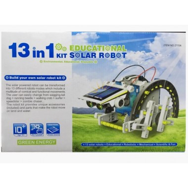 Конструктор робот на солнечных батареях Solar Robot 13 в 1 детский 2115