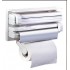 Кухонный тройной держатель Triple Paper Dispenser 3 в 1 для бумажных полотенец пищевой пленки и фольги Кухонный тройной держатель Triple Paper Dispenser 3 в 1 для бумажных полотенец пищевой пленки и фольги