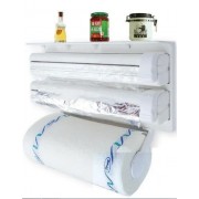 Кухонный тройной держатель Triple Paper Dispenser 3 в 1 для бумажных полотенец пищевой пленки и фольги