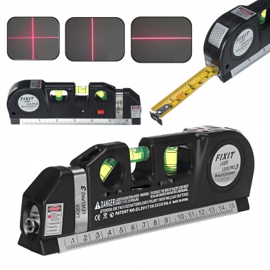 Лазерный уровень c рулеткой и линейкой  level meter