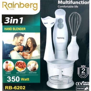 Блендер Rainberg RB - 6202 350W 3в1 погружной блендер измельчитель