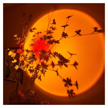 Проекционный светильник Sunset Lamp с эффектом заката, рассвета fm-23