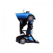 Машинка радиоуправляемая трансформер Robot Car Bugatti Size12 СИНЯЯ |Робот-трансформер на радиоуправлении 1:12