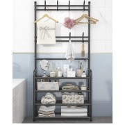 Универсальная вешалка для одежды New simple floor clothes rack size 60X29.5X151 см Черная