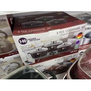 Набор кастрюль Higher Kitchen HK-302 ЧЕРНЫЕ с гранитным антипригарным покрытием