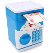 Детская копилка-сейф Кот Синий с кодовым замком и купюроприемником