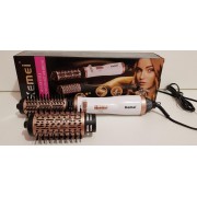 Вращающаяся воздушная щетка фен расчестка KEMEI KM-8020 2 В 1 - плойка для волос мультистайлер