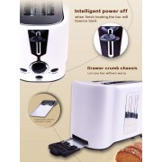 Тостер DSP на два тоста 850 Вт с датчиком степени поджаривания, белый, KC2038