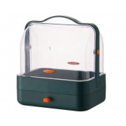 Органайзер для косметики 2 секции (зеленый) YM206 Single Drawer | Косметический органайзер