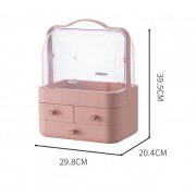 Настольный органайзер для косметики 4 секции большой розовый YM206-2 Three Drawers Органайзер для косметики