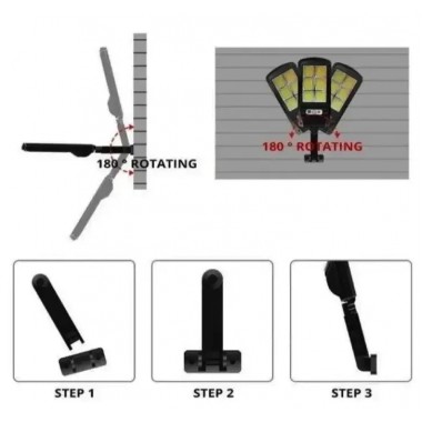 Уличный фонарь на столб с пультом на солнечных батареях Solar Light 6COB