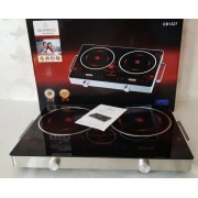 Электрическая плита Crownberg CB-1327 настольная инфракрасная на 2 конфорки по 2000 Вт