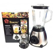 Блендер стационарный с чашей 1.5л + кофемолка 2в1 DOMOTEC 6609 MS три скорости, 1000 Вт Серебристый AVK
