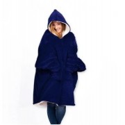Толстовка плед с капюшоном Huggle Hoodie Синий