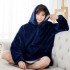 Толстовка плед с капюшоном Huggle Hoodie Синий Толстовка плед с капюшоном Huggle Hoodie Синий