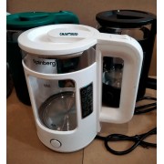 Дисковый прозрачный электрочайник Rainberg RB-2220 Стеклянный электрический чайник с подсветкой 2200W