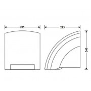 Сушилка для рук сенсорная белая Lidz (WHI)-130.01.92 1800 W настенная электрическая