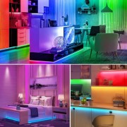 Светодиодная лента многоцветная 3528 RGB 5 м Led c пультом