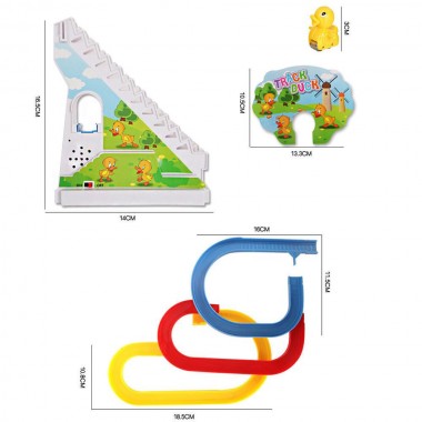 Электро утка, трек, горка, игрушки для мальчиков и девочек, утки, игрушка для подъема по лестнице