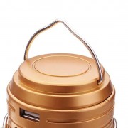 Кемпинговый фонарь на солнечной батарее GSH-9699 Золотой, лампа фонарь в палатку с аккумулятором