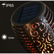 Водонепроницаемый фонарь 52 см с эффектом пламени Solar flame led light sensor activated
