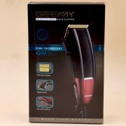 Машинка для стрижки волос Geemy проводная триммер с насадками Чёрно-красная (GM-807)