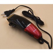 Машинка для стрижки волос Geemy проводная триммер с насадками Чёрно-красная (GM-807)