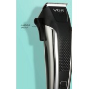 Профессиональная машинка для стрижки волос 8 насадок VGR V-120 Pro Черный + Ножницы