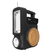 Фонарь-Power Bank-радио-блютуз (4000mAh) с солнечной панелью + лампочка 1 шт. CL830