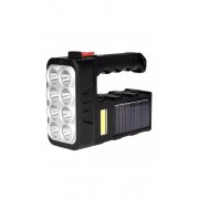 Светодиодный ручной аккумуляторный фонарь BL 7701B COB с повербанком и солнечной панелью с USB