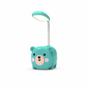 Лампа настольная с органайзером Quite Light Bear синий аккумуляторная