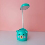 Лампа настольная с органайзером Quite Light Bear синий аккумуляторная