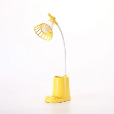 Лампа настольная DESKTOP LAMP EL-2176 с функцией Powebank 1200mAh, держателем телефона желтая